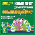 Комплект динамических раздаточных пособий - Окружающий мир (веера). Животные и растения, дорожные знаки. - «globural.ru» - Иркутск