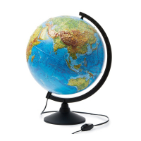 Глобус Земли физический  с подсветкой D=320 мм - «globural.ru» - Иркутск