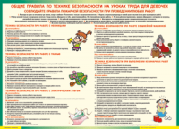Правила безопасности на уроках труда для девочек 1000*1400 винил	 - «globural.ru» - Иркутск
