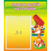 Стенд "Список детей на горшки" №1 - «globural.ru» - Иркутск