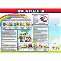 Стенд "Права ребенка"  с 2 карманами - «globural.ru» - Иркутск