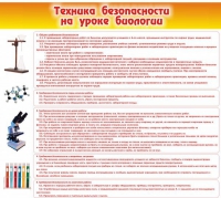 Стенд "Техника безопасности на уроках биологии" (вариант 2) - «globural.ru» - Иркутск