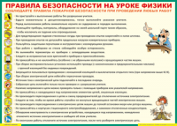 Таблица Правила безопасности на уроке физики 1000*1400 винил	 - «globural.ru» - Иркутск