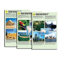 Комплект таблиц по географии раздаточных "Уникальные объекты южных материков" (цвет, лам, А4, 12 шт.) - «globural.ru» - Иркутск