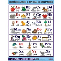 Таблица демонстрационная "Английский алфавит в картинках"(100x140) - «globural.ru» - Иркутск
