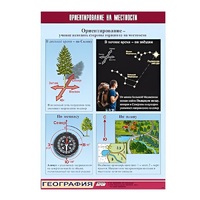 Таблица демонстрационная "Ориентирование на местности" (винил 100х140) - «globural.ru» - Иркутск