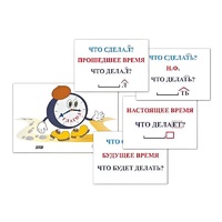 Модель-аппликация "Неопределенная форма глагола. Три времени глагола" (лам.) - «globural.ru» - Иркутск