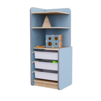 Угловой шкаф с ящиками из коллекции мебели «НЕГА» (цвет голубой) - «globural.ru» - Иркутск