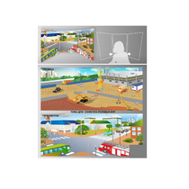 Стенд для сюжетно-ролевых игр 2-х сторонний (перекресток, стройка) - «globural.ru» - Иркутск