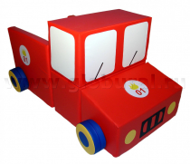 Напольная мягкая игрушка «Пожарная  машина» - «globural.ru» - Иркутск