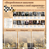 "Шахматы" тематический стенд - «globural.ru» - Иркутск