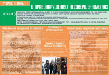 Стенд "Уголок психолога" (вариант 4) - «globural.ru» - Иркутск